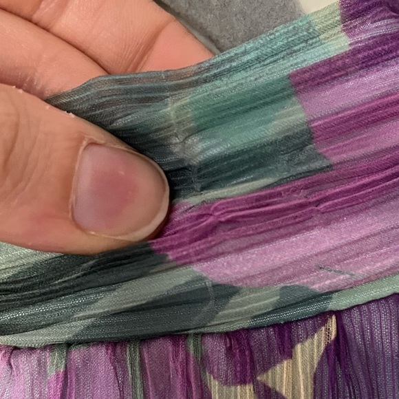 AlexMarie Tiered Simone Floral Long Sleeve Tie Waist VNeck Dress Women’s Size 6P - Picture 14 of 16